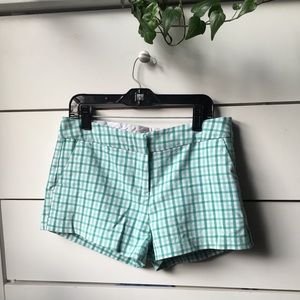 Retro blue plaid shorts 🐳